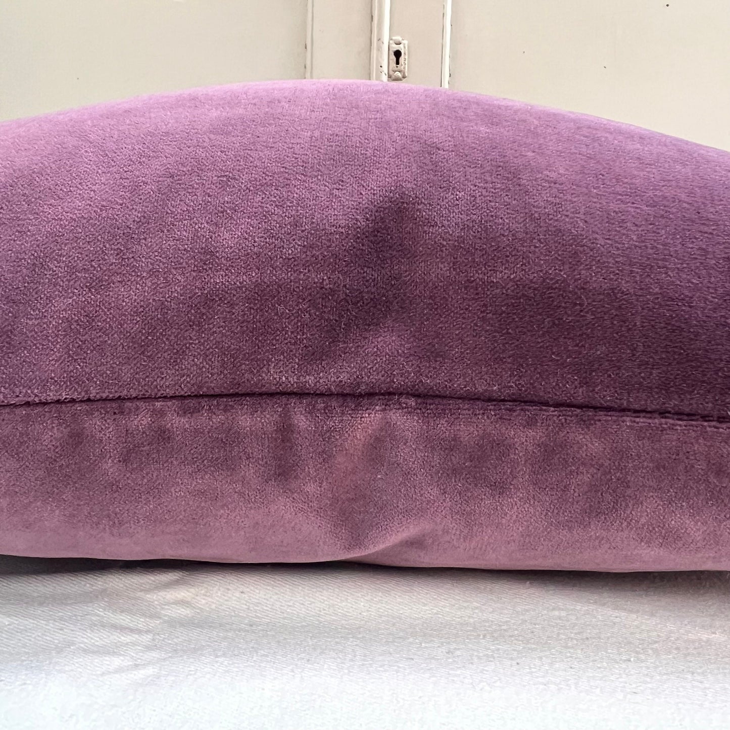 Designers Guild Luxury Varese Pale Plum Plain Velvet Cushion Pillow Sofa Cover