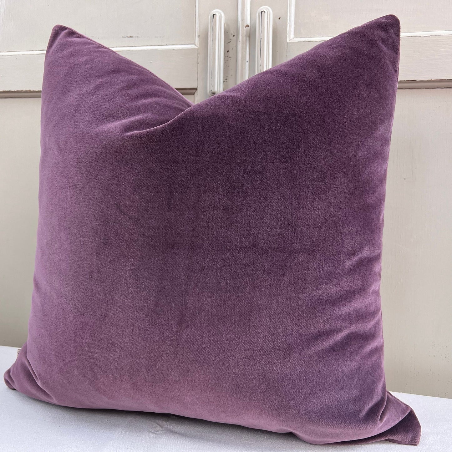 Designers Guild Luxury Varese Pale Plum Plain Velvet Cushion Pillow Sofa Cover
