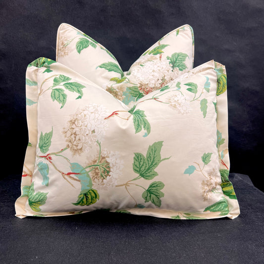 Colefax and Fowler Chantilly Luxury Designer Cream Green Decorative Cushion Pillow Cover