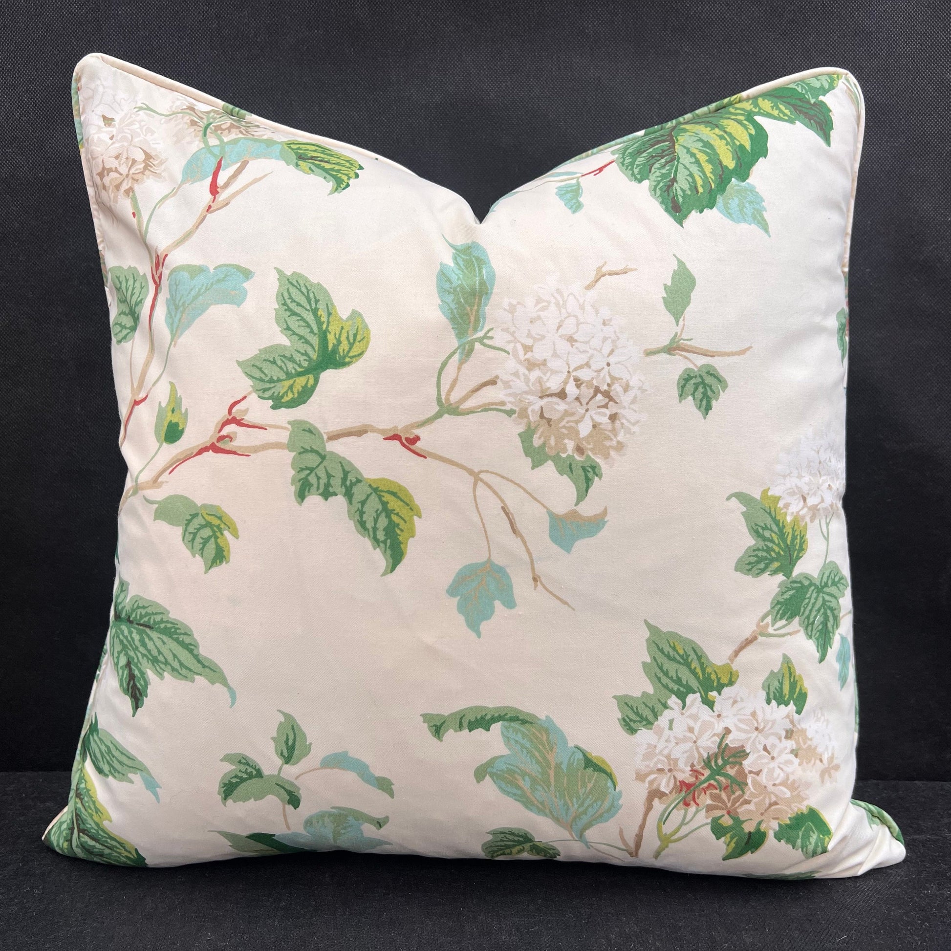 Colefax and Fowler Chantilly Luxury Designer Cream Green Decorative Cushion Pillow Cover