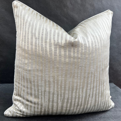 Evitavonni Glisten Luxury Designer Contemporary Modern Silvery Beige Cushion Pillow Cover