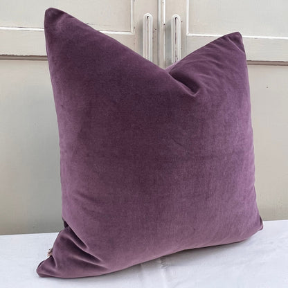 Designers Guild Luxury Varese Pale Plum Plain Velvet Cushion Pillow Sofa Cover