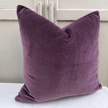 Designers Guild Luxury Varese Pale Plum Plain Velvet Cushion Pillow Sofa Cover