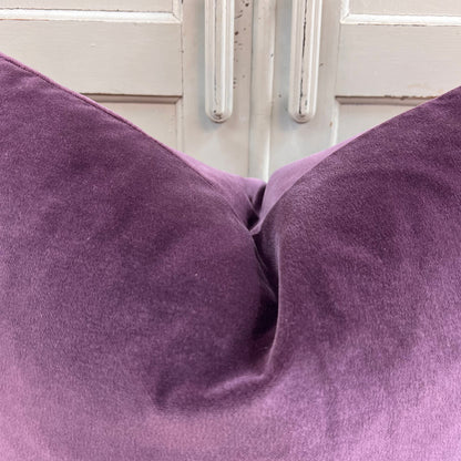 Designers Guild Luxury Varese Pale Plum Plain Velvet Cushion Pillow Sofa Cover