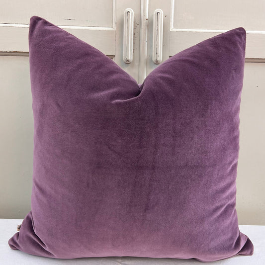 Designers Guild Luxury Varese Pale Plum Plain Velvet Cushion Pillow Sofa Cover