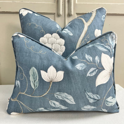 Colefax and Fowler Snowtree Luxury Designer Blue Decorative Cushion Pillow Cover