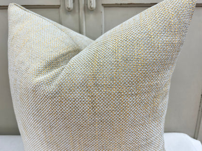 Luxury Designer Plain Gold Duck Egg Chenille Fabric Cushion Pillow Cover