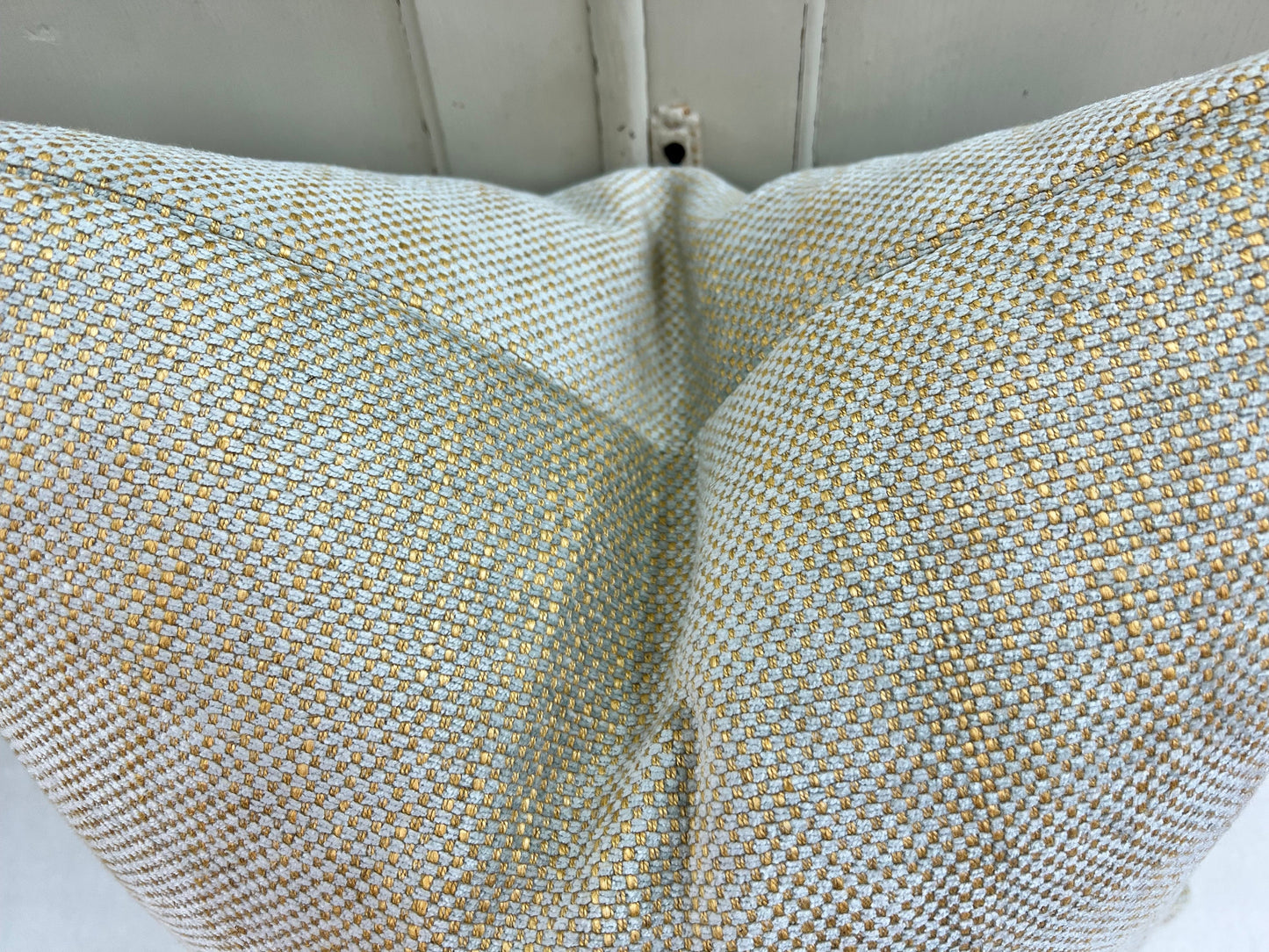 Luxury Designer Plain Gold Duck Egg Chenille Fabric Cushion Pillow Cover