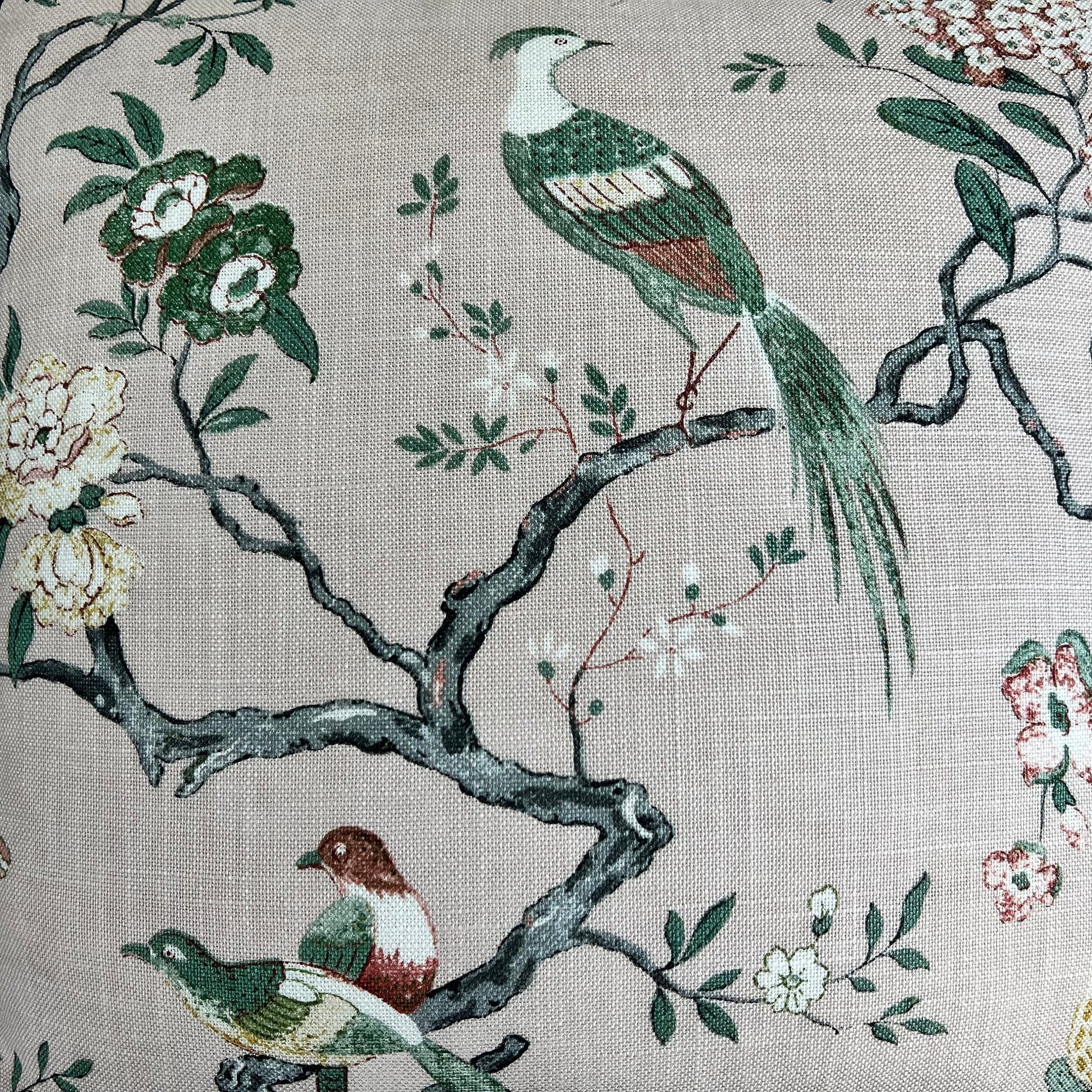 GP & J Baker Oriental Bird Luxury Designer Pink Double Sided Cushion Pillow Cover