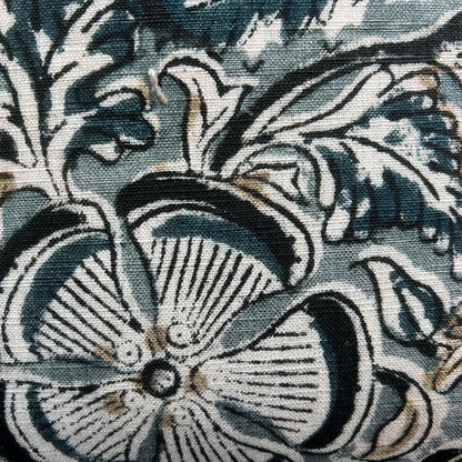William Yeoward Kalamos Blue Black Contemporary Fabric Cushion Pillow Cover