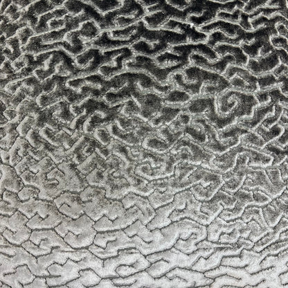 Zinc Luxury Designer Labyrinth Grey Cut Velvet Cushion Pillow Throw Cover