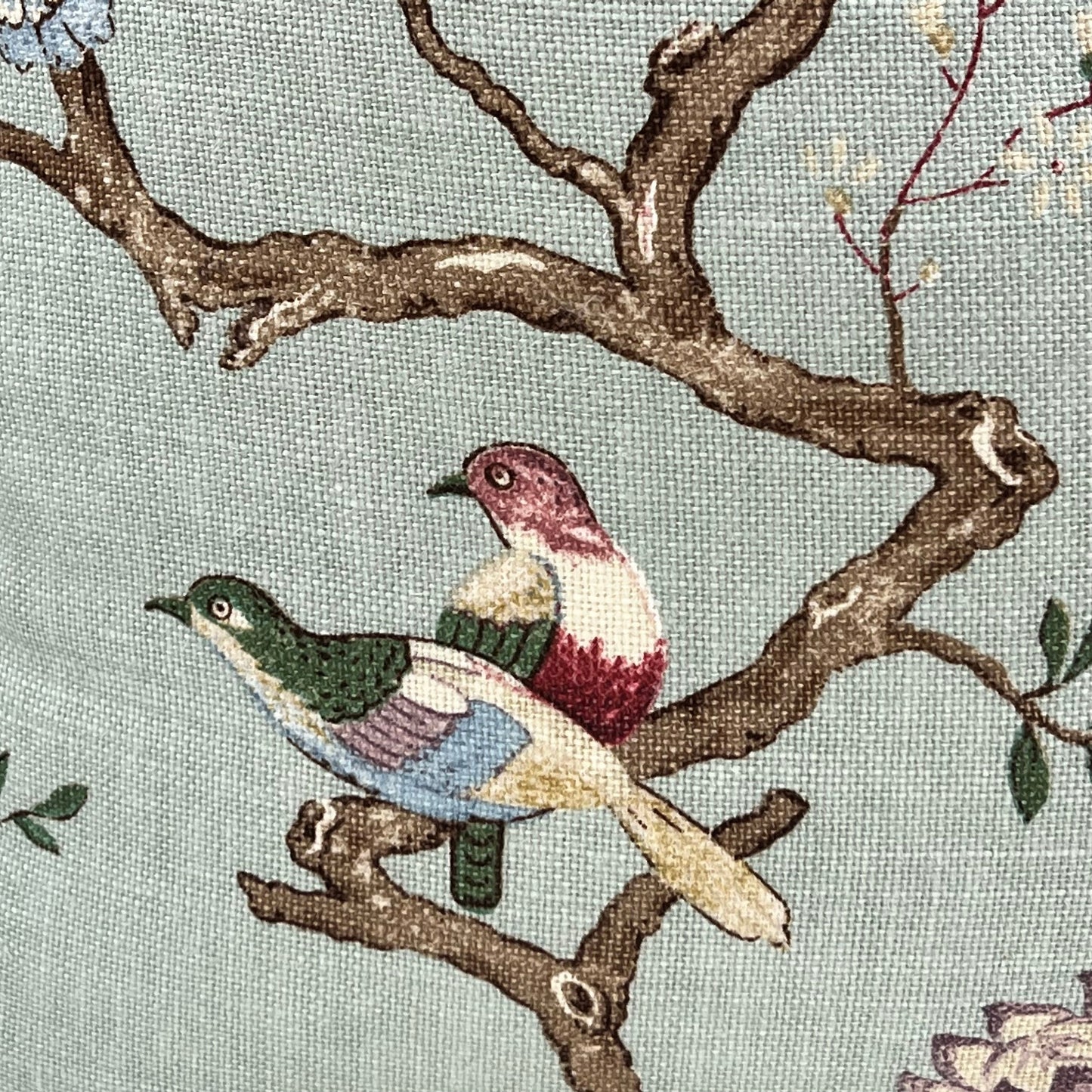 GP & J Baker Oriental Bird Luxury Designer Duckegg Double Sided Cushion Pillow Cover