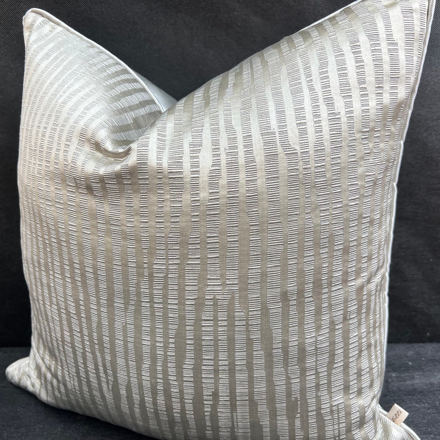 Evitavonni Glisten Luxury Designer Contemporary Modern Silvery Beige Cushion Pillow Cover