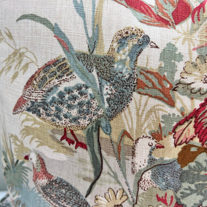 Schumacher Quail Meadow Winter Traditional Luxury Designer Cushion Sofa Throw Pillow Cover