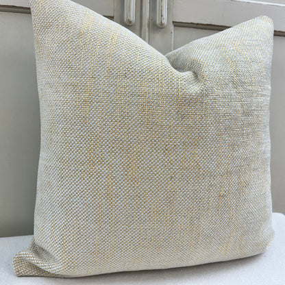 Luxury Designer Plain Gold Duck Egg Chenille Fabric Cushion Pillow Cover