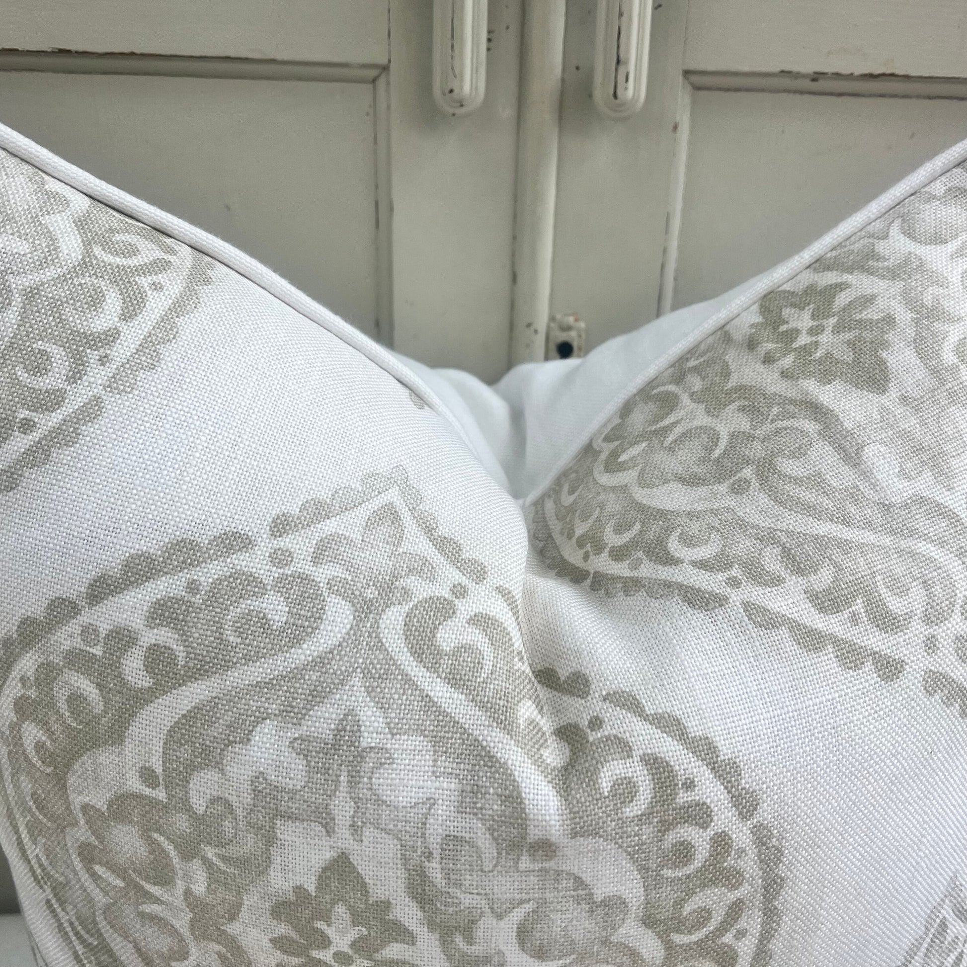 Jane Churchill Blakewater Designer Linen Beige Neutral Fabric Sofa Cushion Pillow Cover Throw