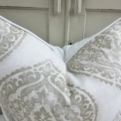 Jane Churchill Blakewater Designer Linen Beige Neutral Fabric Sofa Cushion Pillow Cover Throw