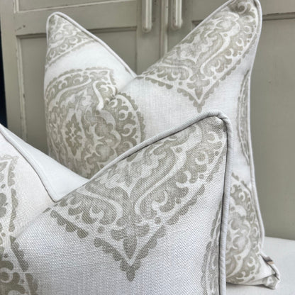 Jane Churchill Blakewater Designer Linen Beige Neutral Fabric Sofa Cushion Pillow Cover Throw