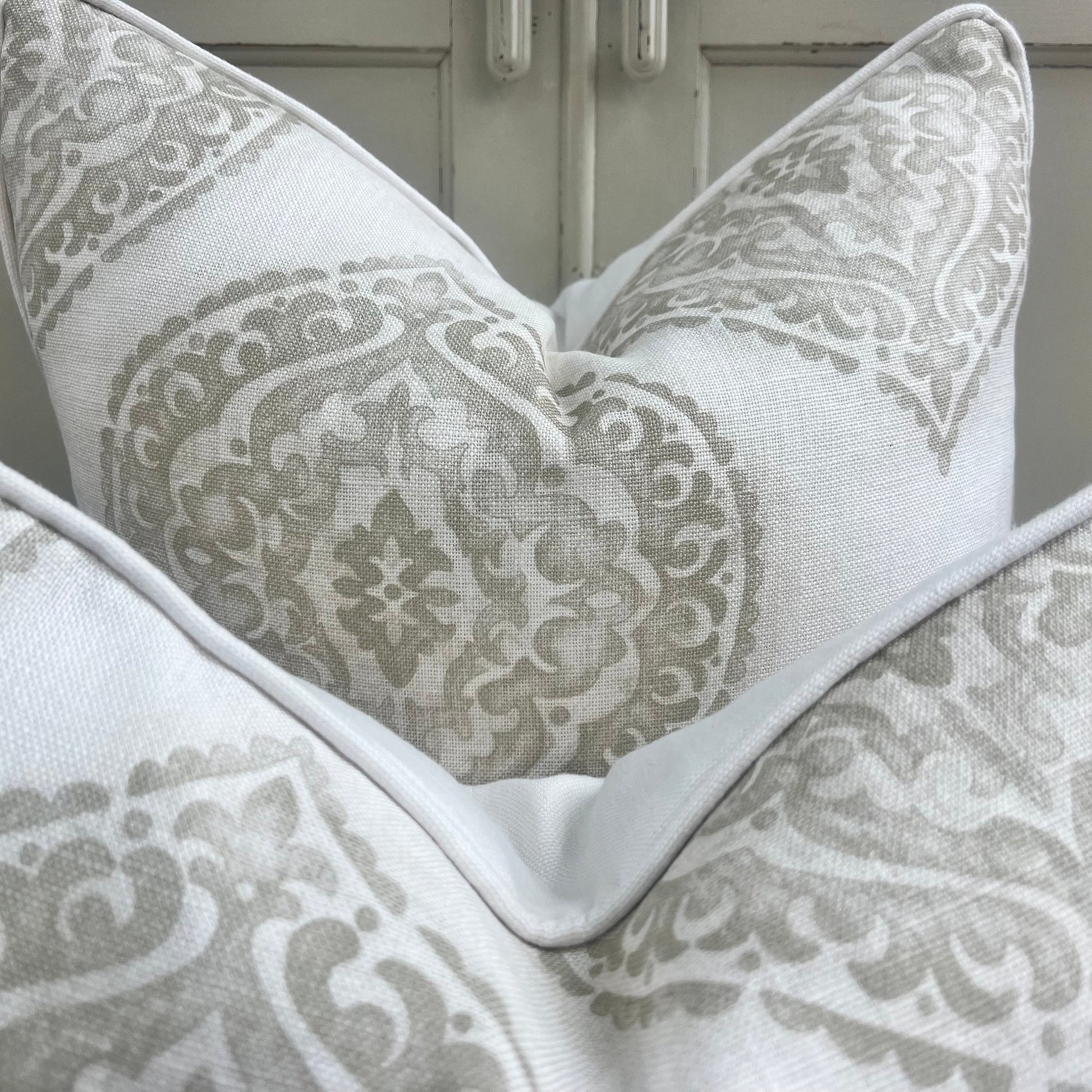 Jane Churchill Blakewater Designer Linen Beige Neutral Fabric Sofa Cushion Pillow Cover Throw