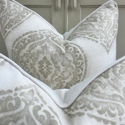 Jane Churchill Blakewater Designer Linen Beige Neutral Fabric Sofa Cushion Pillow Cover Throw