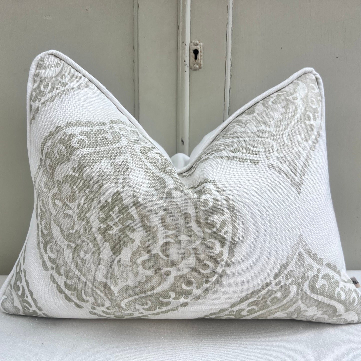 Jane Churchill Blakewater Designer Linen Beige Neutral Fabric Sofa Cushion Pillow Cover Throw