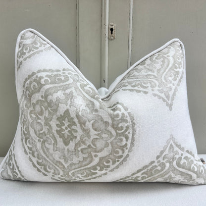 Jane Churchill Blakewater Designer Linen Beige Neutral Fabric Sofa Cushion Pillow Cover Throw