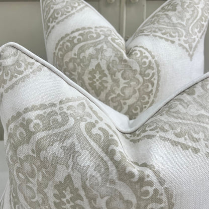 Jane Churchill Blakewater Designer Linen Beige Neutral Fabric Sofa Cushion Pillow Cover Throw
