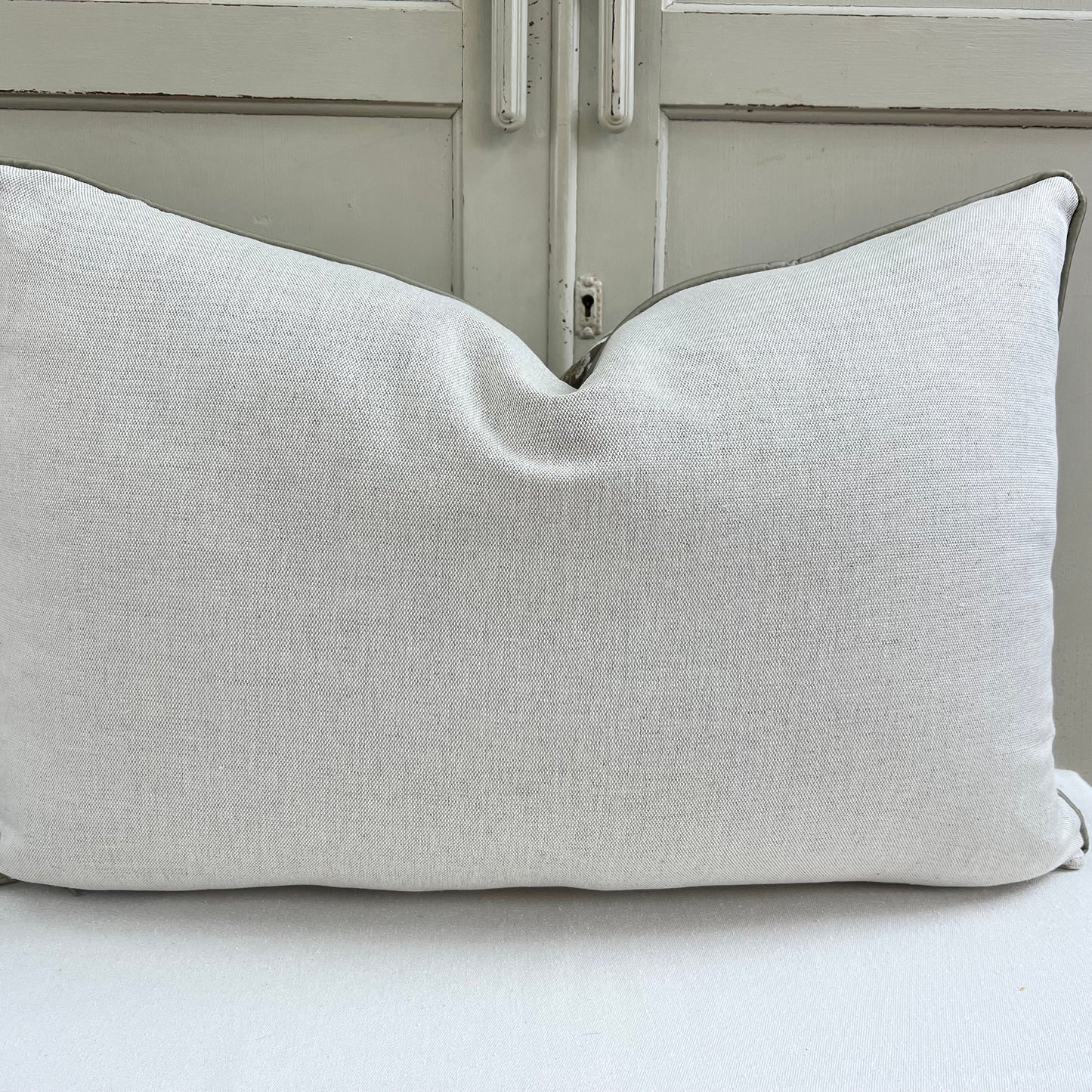 Luxury Designer Embroidered Sage Green Lumbar Cushion Throw Sofa Pillow Cover