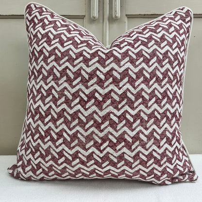 Cushions Made In Fermoie Chiltern Luxury Designer Decorative Neutral Burgundy Linen Cushion Pillow Throw Cover