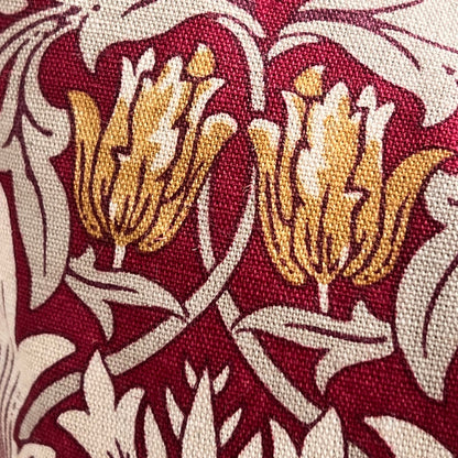 William Morris Snakeshead Red Claret Fabric Vintage Designer Cushion Pillow Cover