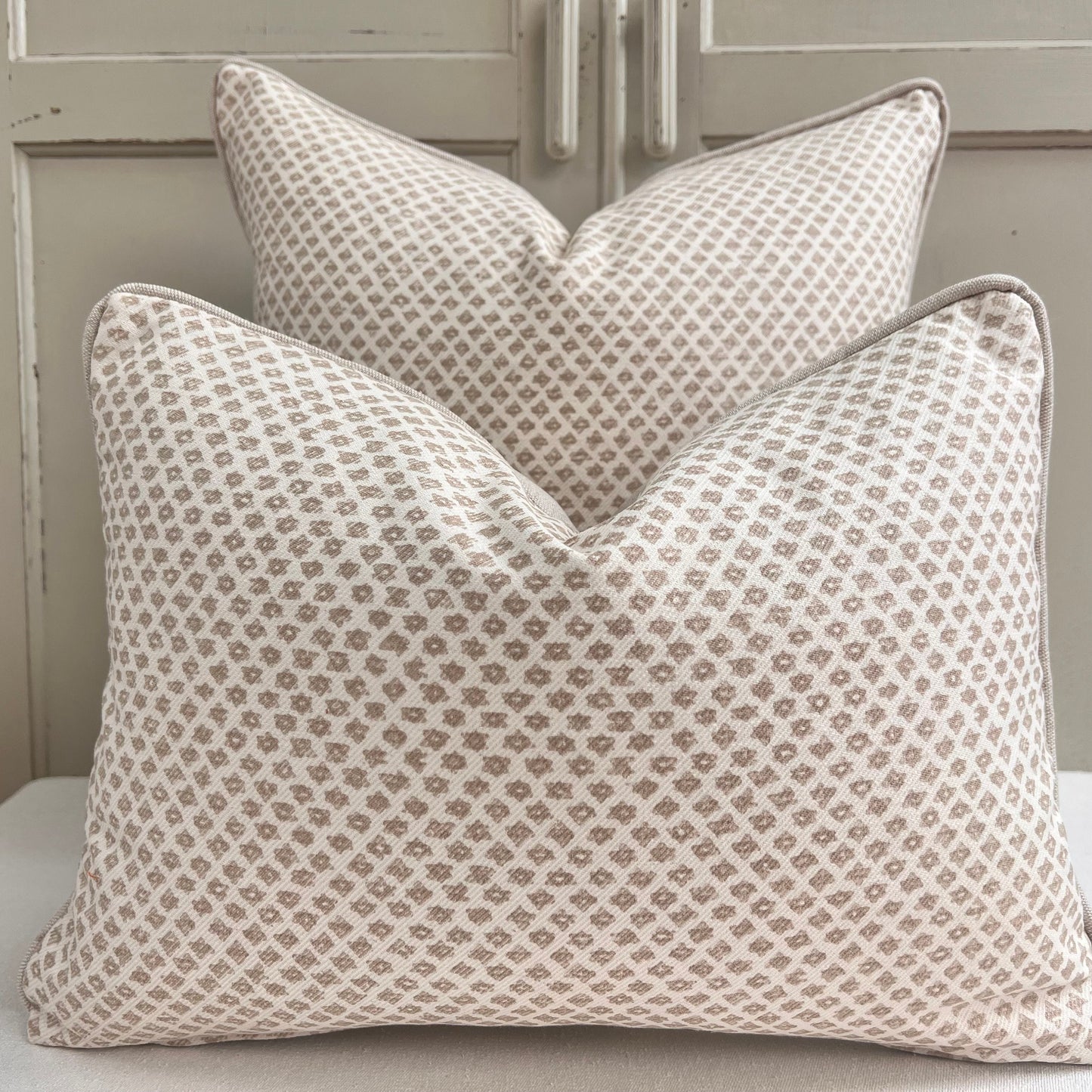 Cushions Made In Fermoie Marden Luxury Designer Decorative Beige Cream Linen Cushion Pillow Throw Cover