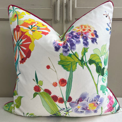 Prestigious Textiles Bourgainvillea Designer Fabric Floral Cushion Pillow Cover