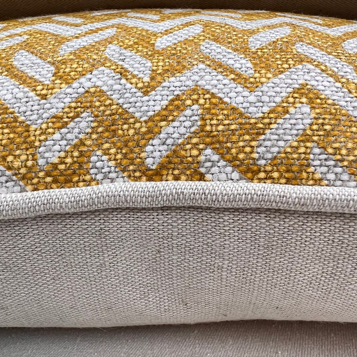 Cushions Made In Fermoie Chiltern Luxury Designer Decorative Neutral Yellow Linen Cushion Pillow Throw Cover
