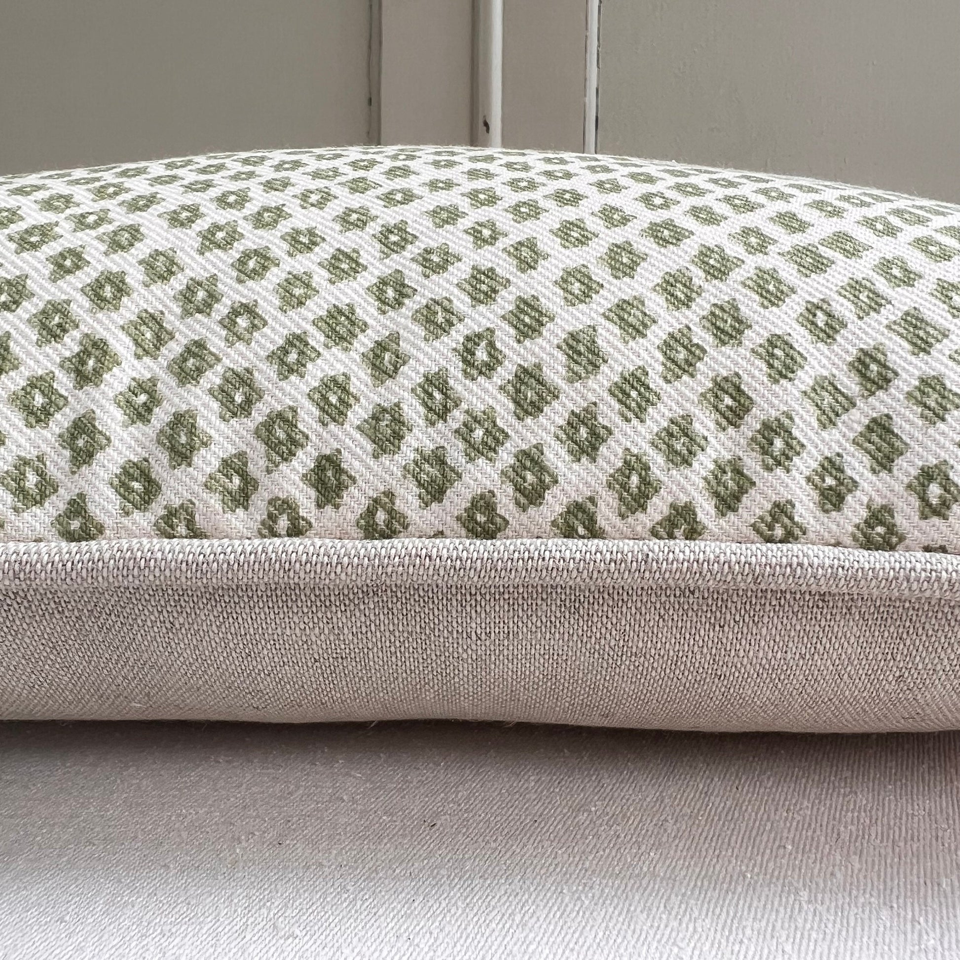 Cushions Made In Fermoie Marden Luxury Designer Decorative Green Cream Cotton Cushion Pillow Throw Cover