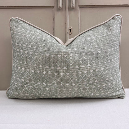 Cushions Made In Fermoie Quantock Luxury Designer Decorative Neutral Pale Green Linen Cushion Pillow Throw Cover