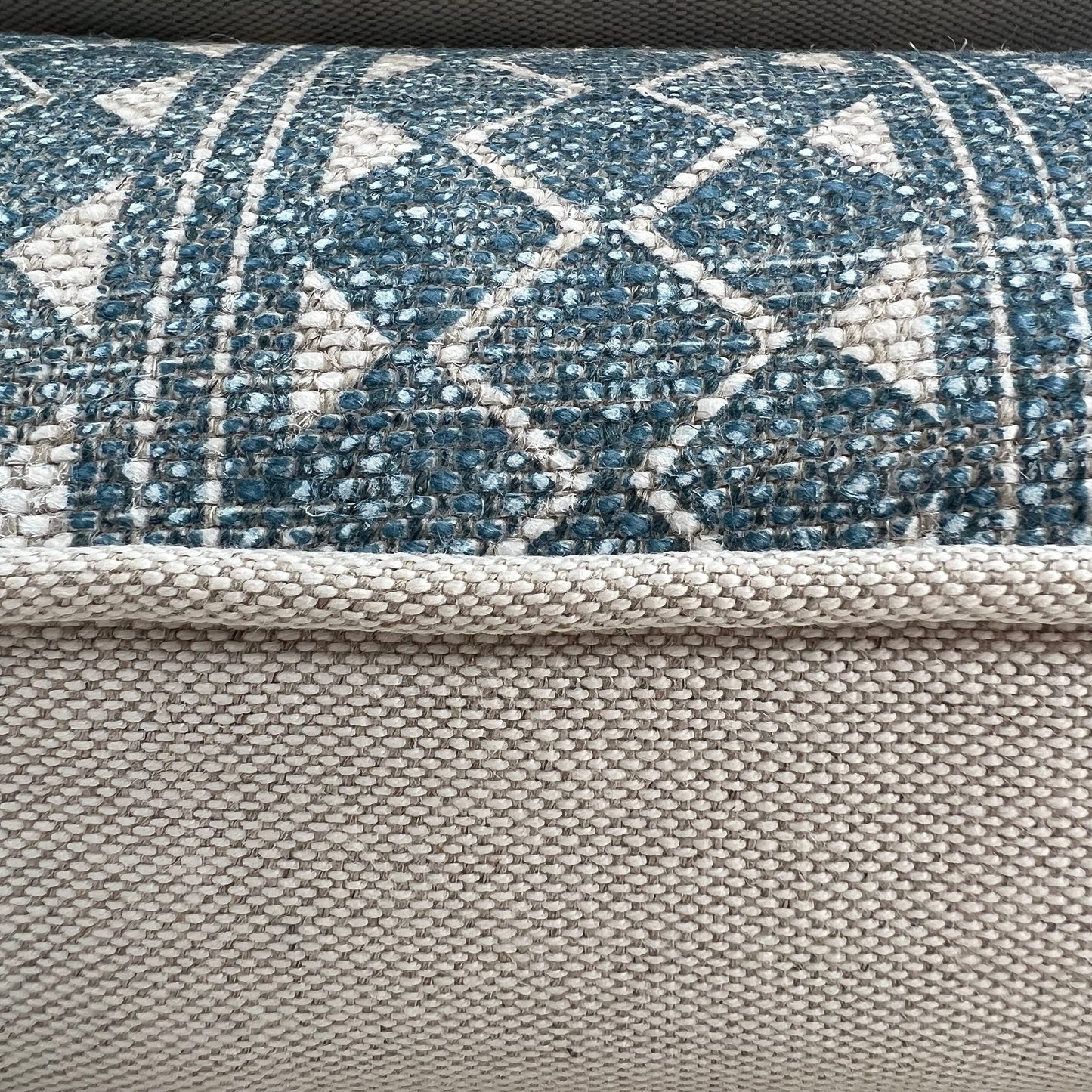 Cushion made in Fermoie Quantock Luxury Designer Decorative Neutral Blue Linen Cushion Pillow Throw Cover