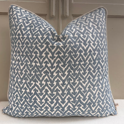 Cushions Made In Fermoie Rabanna Blue Cotton Decorative Sofa Throw Pillow Cover