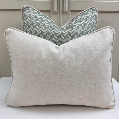 Cushions Made In Fermoie Chiltern Luxury Designer Decorative Neutral Green Linen Cushion Pillow Throw Cover