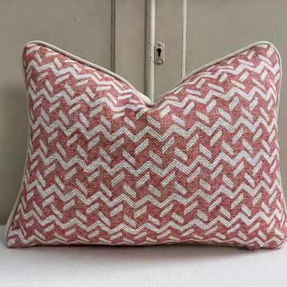 Fermoie Chiltern Luxury Designer Decorative Neutral Pink Linen Cushion Pillow Throw Cover