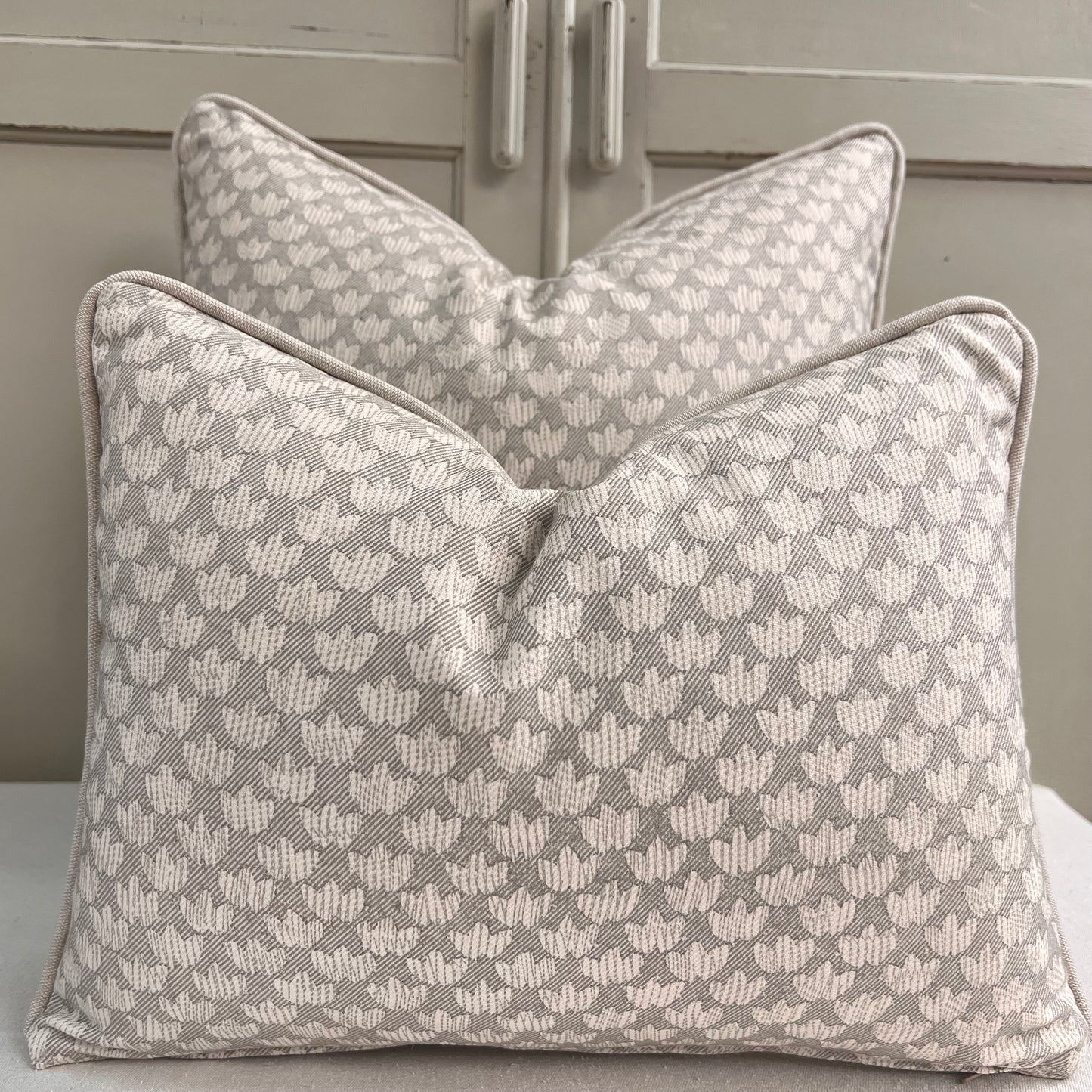 Cushions Made In Fermoie Eythorne Luxury Designer Decorative Grey Neutral Cotton Cushion Pillow Throw Cover