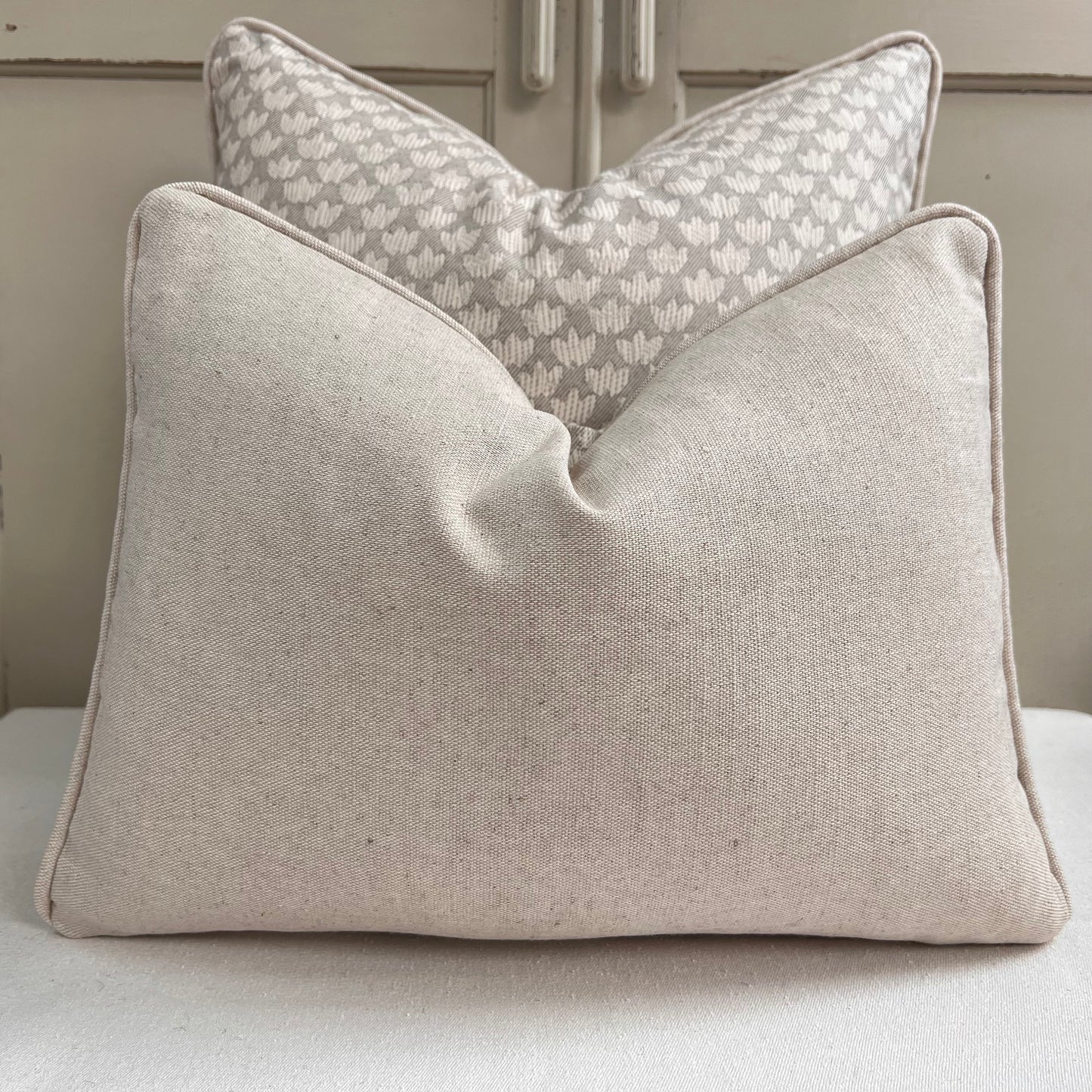 Cushions Made In Fermoie Eythorne Luxury Designer Decorative Grey Neutral Cotton Cushion Pillow Throw Cover