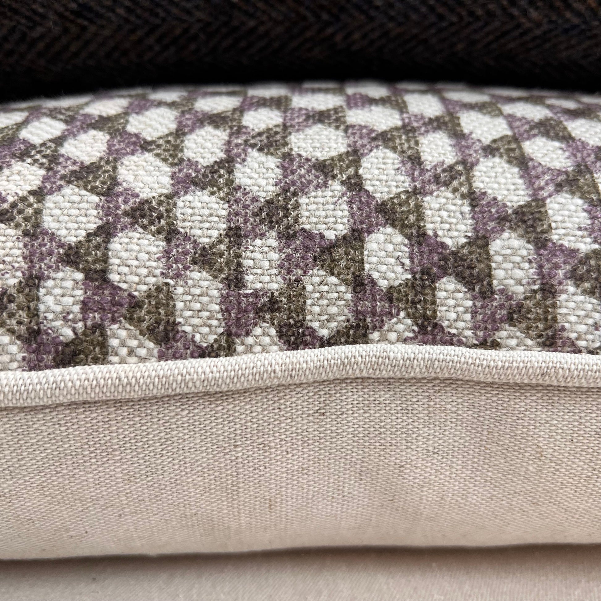 Cushions Made In Fermoie Wicker Luxury Designer Decorative Black Plum Linen Cushion Pillow Throw Cover