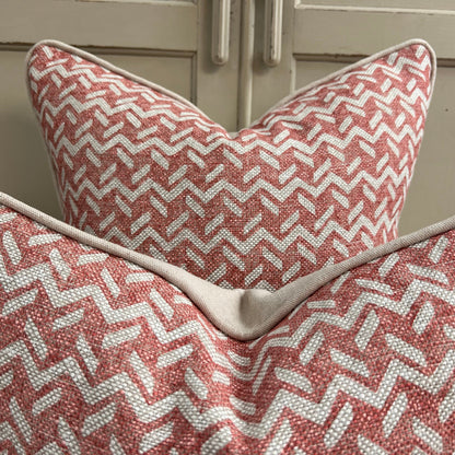 Fermoie Chiltern Luxury Designer Decorative Neutral Pink Linen Cushion Pillow Throw Cover