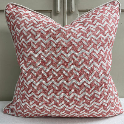 Fermoie Chiltern Luxury Designer Decorative Neutral Pink Linen Cushion Pillow Throw Cover