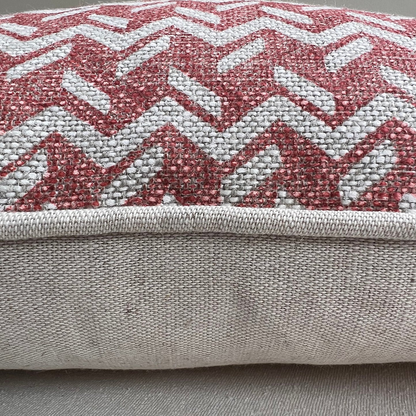 Fermoie Chiltern Luxury Designer Decorative Neutral Pink Linen Cushion Pillow Throw Cover