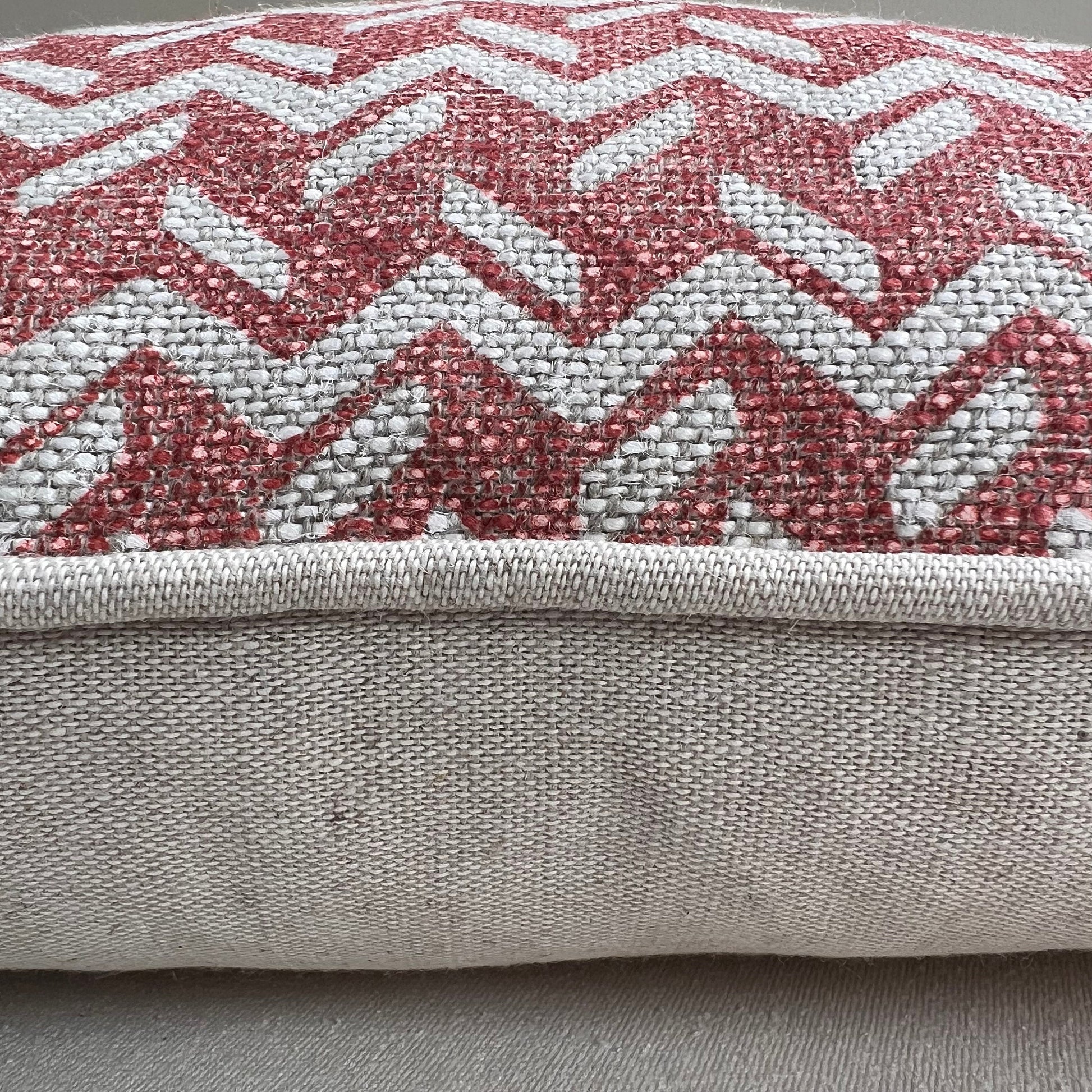 Fermoie Chiltern Luxury Designer Decorative Neutral Pink Linen Cushion Pillow Throw Cover