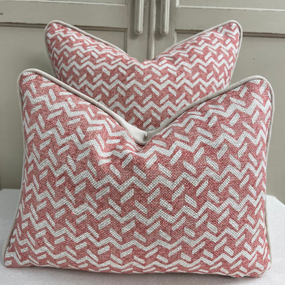 Fermoie Chiltern Luxury Designer Decorative Neutral Pink Linen Cushion Pillow Throw Cover