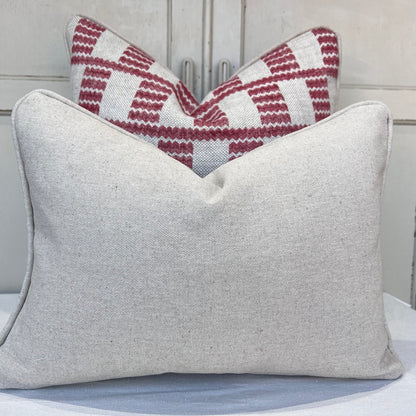 Cushions Made In Fermoie Cove Linen Luxury Designer Decorative Red Neutral Cushion Pillow Throw Cover