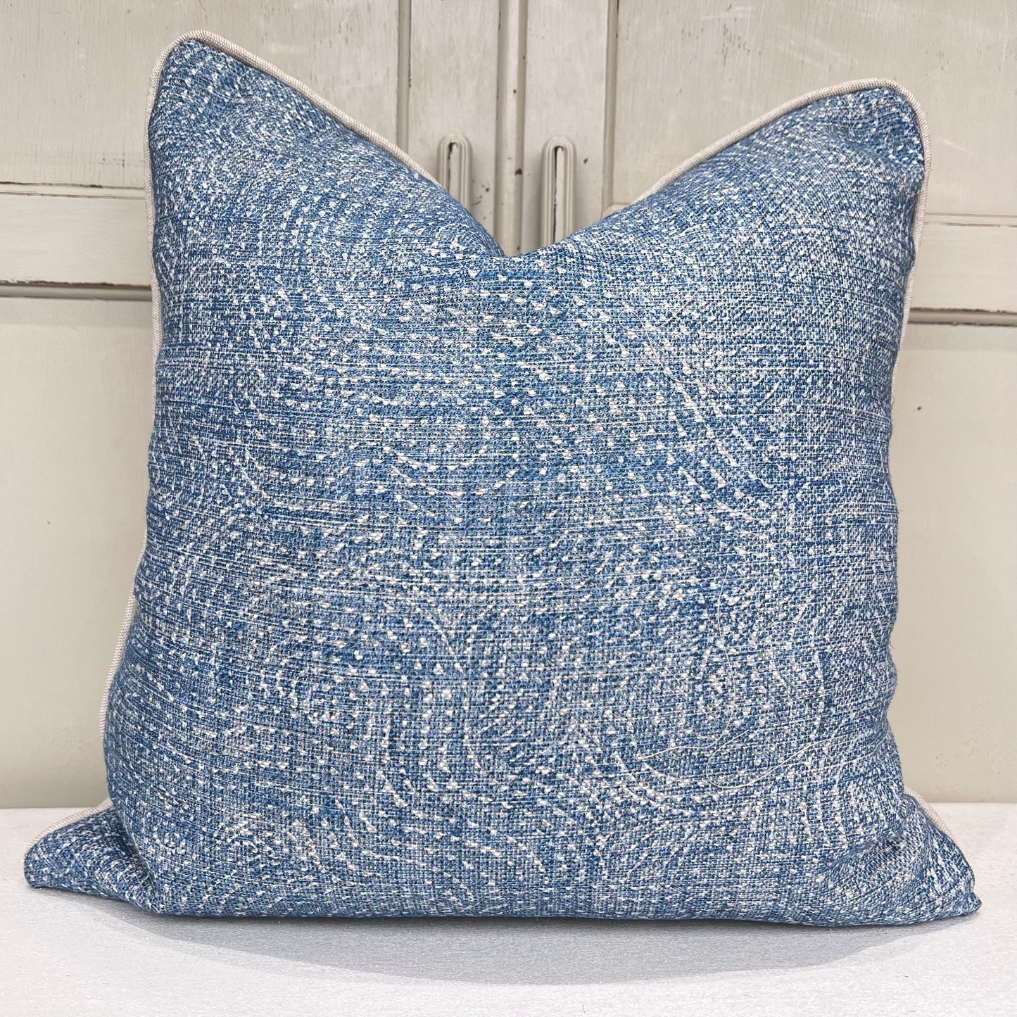 Cushions Made In Fermoie Cloud Luxury Designer Decorative Rich Blue Linen Cushion Pillow Throw Cover