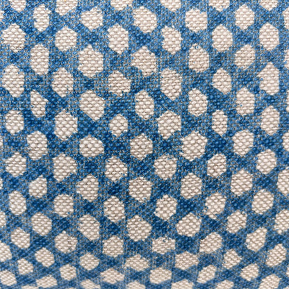 Fermoie Wicker Luxury Designer Decorative Rich Blue Beige Linen Cushion Pillow Throw Cover